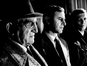 Charles Vanel (left), Michel Vitold, Karl Boehm in Rififi in Tokyo