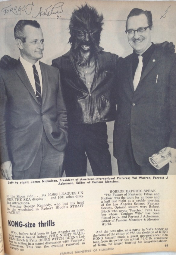 My Forrest J. Ackerman signed copy of FMoF issue #30