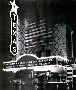 The Texas Theatre in the 1930s
