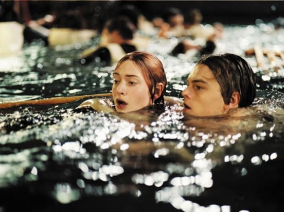 Kate Winslet and Leonardo DiCaprio in Titanic (1997)