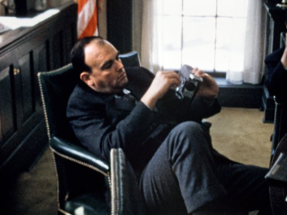John Ehrlichman with super-8 camera in the documentary OUR NIXON (2013)
