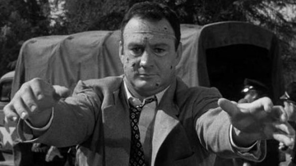 The zombie cometh (a scene from 1955's Creature With the Atom Brain)