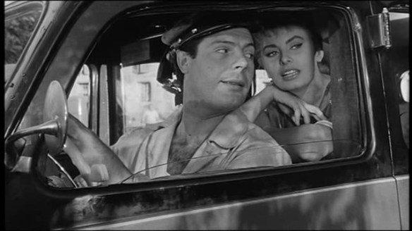 Marcello Mastroianni and Sophia Loren in TOO BAD, SHE'S BAD (1955)