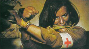 Vivian Pickles as a captured German nurse in PLAY DIRTY (1969)