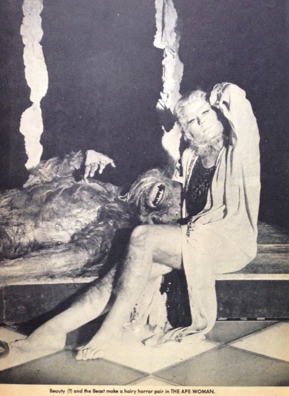 Annie Girardot in THE APE WOMAN (1964), a publicity still that appeared in Famous Monsters of Filmland