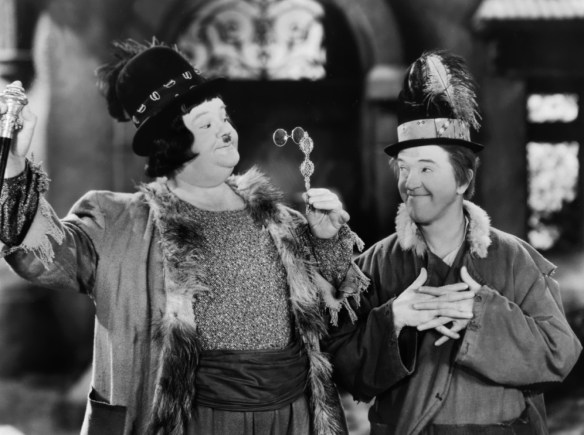 Oliver Hardy (left) and Stan Laurel in The Bohemian Girl (1936); image courtesy of www.doctormacro.com