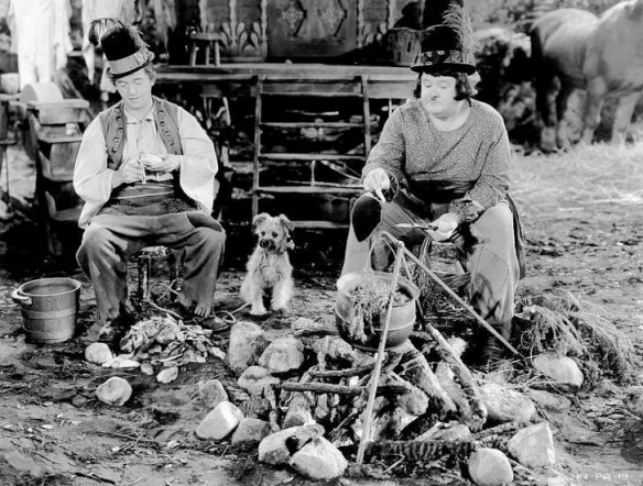 Laurel and Hardy in The Bohemian Girl (1936); image courtesy of www.doctormacro.com