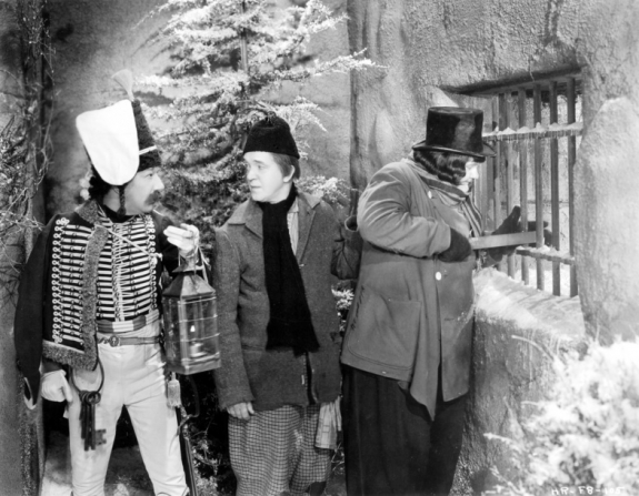 James Finlayson (left), Stan Laurel and Oliver Hardy in The Bohemian Girl (1936)