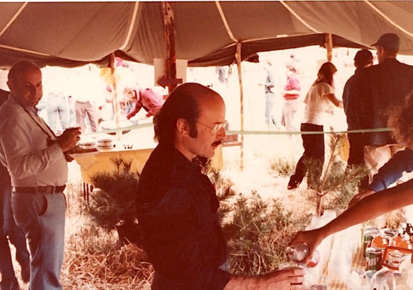 Volker Schlondorff at the Labor Day picnic at the 8th Telluride Film Festival where he screened his film Circle of Deceit (1981, photo by Jeff Stafford)
