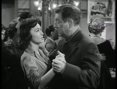 Francoise Arnoul and Jean Gabin steppin' out at a roadhouse cafe in the French melodrama, Des gens sans importance (aka People of No Importance, 1956).
