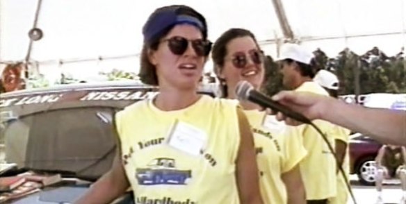 A scene from S. R. Bindler's Hands on a Hard Body (1997), later remade as a Broadway musical