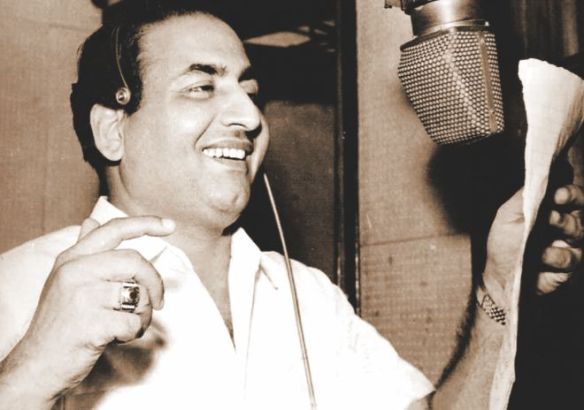 Mohammad Rafi at a playback session