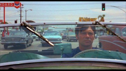 Gary Lockwood driving endlessly in Jacques Demy's Model Shop (1969)