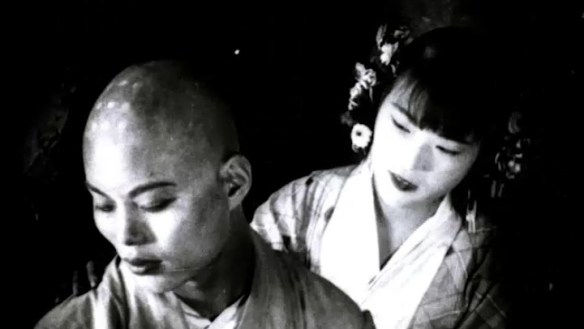 The monk Xuanzang (Jiang Meikang) ponders his fate in the Cave of the Spider Women (1927)