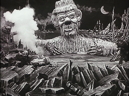 A scene from Georges Melies' The Conquest of the Pole (1912)
