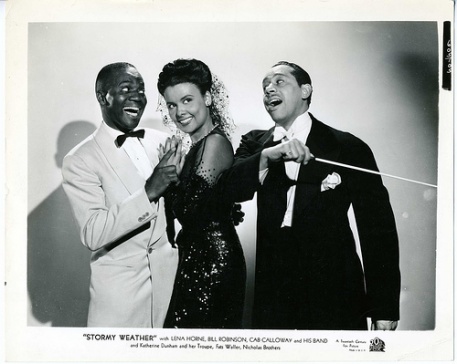 Bill Robinson (left), Lena Horne and Cab Calloway in Stormy Weather (1943)