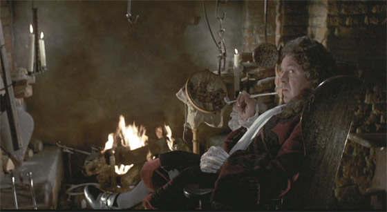 The Judge (Patrick Wymark) contemplates the strange events at a remote village in The Blood on Satan's Claw (1971)