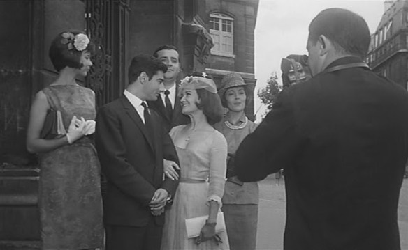 Charles Denner & Anna Gaylor (at center) embark on a disastrous marriage in Life Upside Down