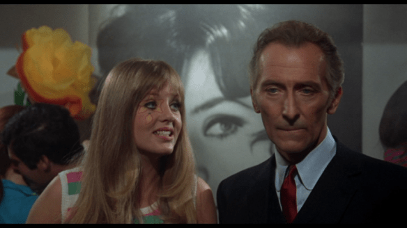 Vanessa Howard and Peter Cushing in Corruption (1968)
