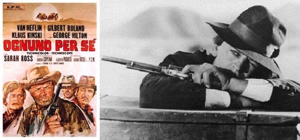 Klaus Kinski as the mysterious 'Blonde' in The Ruthless Four (1968)