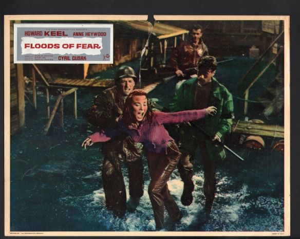 Anne Heywood has a panic attack in the disaster drama, Floods of Fear (1958)