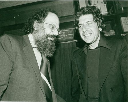Allen Ginsbury & Leonard Cohen in 1976