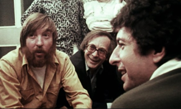 Bob Johnston (left), Marty Machat (center), Leonard Cohen