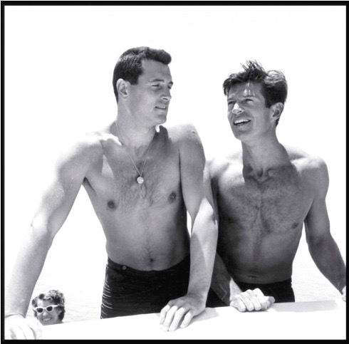 Rock Hudson and George Nader on vacation