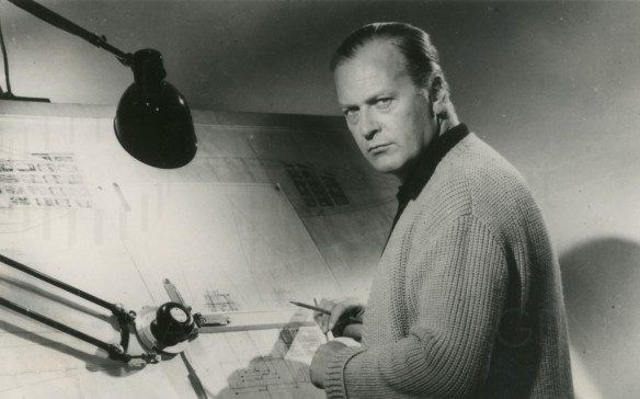 Curd Jurgens as German scientist Wernher von Braum in I Aim at the Stars (1960), directed by J. Lee Thompson