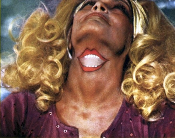 A typically bizarre image from the dreamlike Italian horror fantasy, Queens of Evil (1970).