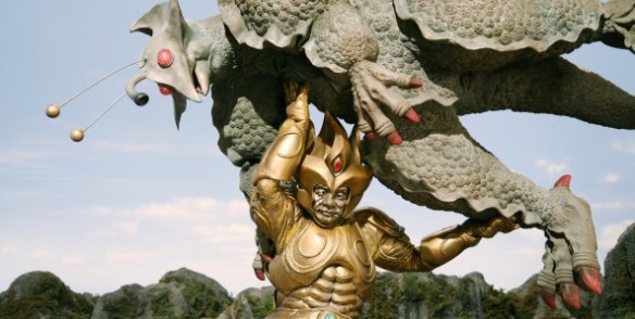 A scene from The Monster X Strikes Back: Attack the G8 Summit (2008)