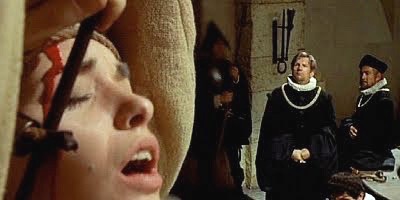 Adrienne Larussa as Beatrice Cenci is tortured but refuses to confess anything in Lucio Fulci's historical crime drama.