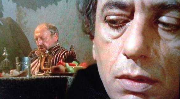 Cardinal Lanciani (Raymond Pellegrin) is aware of Francesco Cenci's cruelty but is paid to turn a blind eye to it in Beatrice Cenci (1969), directed by Lucio Fulci.