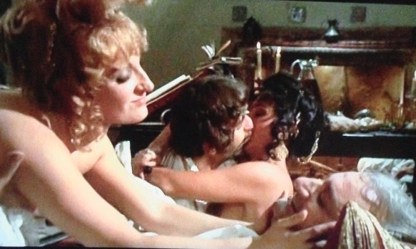 Corrupt clergymen cavort with prostitutes in the historical melodrama Beatrice Cenci (1969).