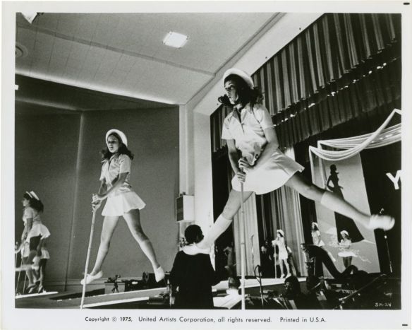 A scene of beauty contestants performing a production number from the satire Smile (1975)