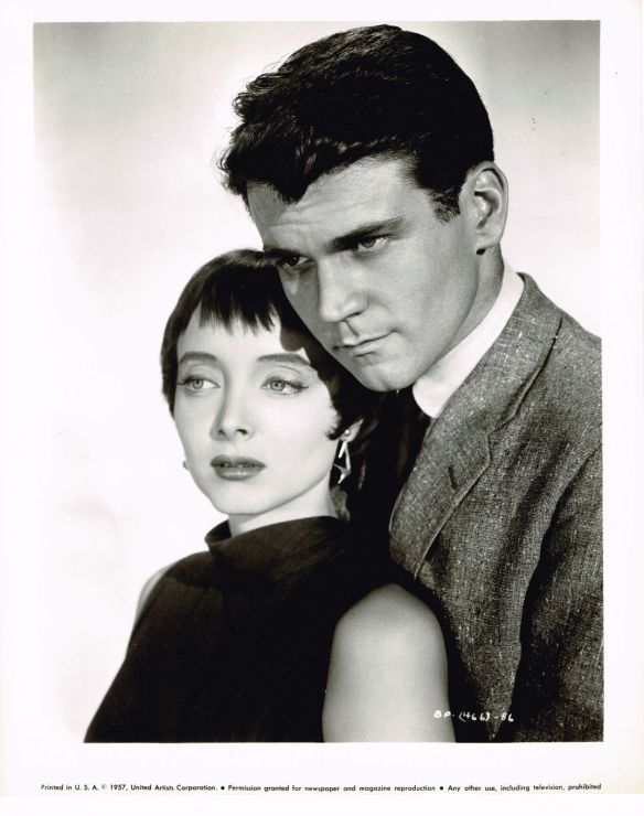 Carolyn Jones and Don Murray in a publicity still for The Bachelor Party (1957), directed by Delbert Mann