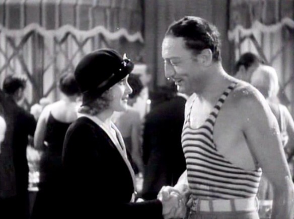 Marian Marsh and Warren William at a wild penthouse swimming party in Under Eighteen (1931). 