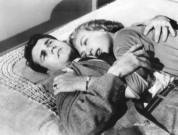 Don Murray and Patricia Smith play an anxious and insecure young married couple in The Bachelor Party (1957).